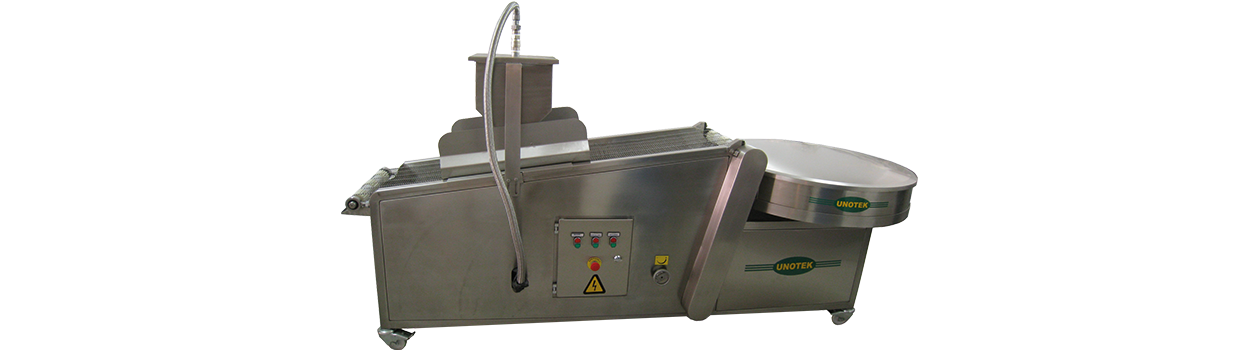 Машина для полива рогаликов, кунжута и патоки циркуляционного типа